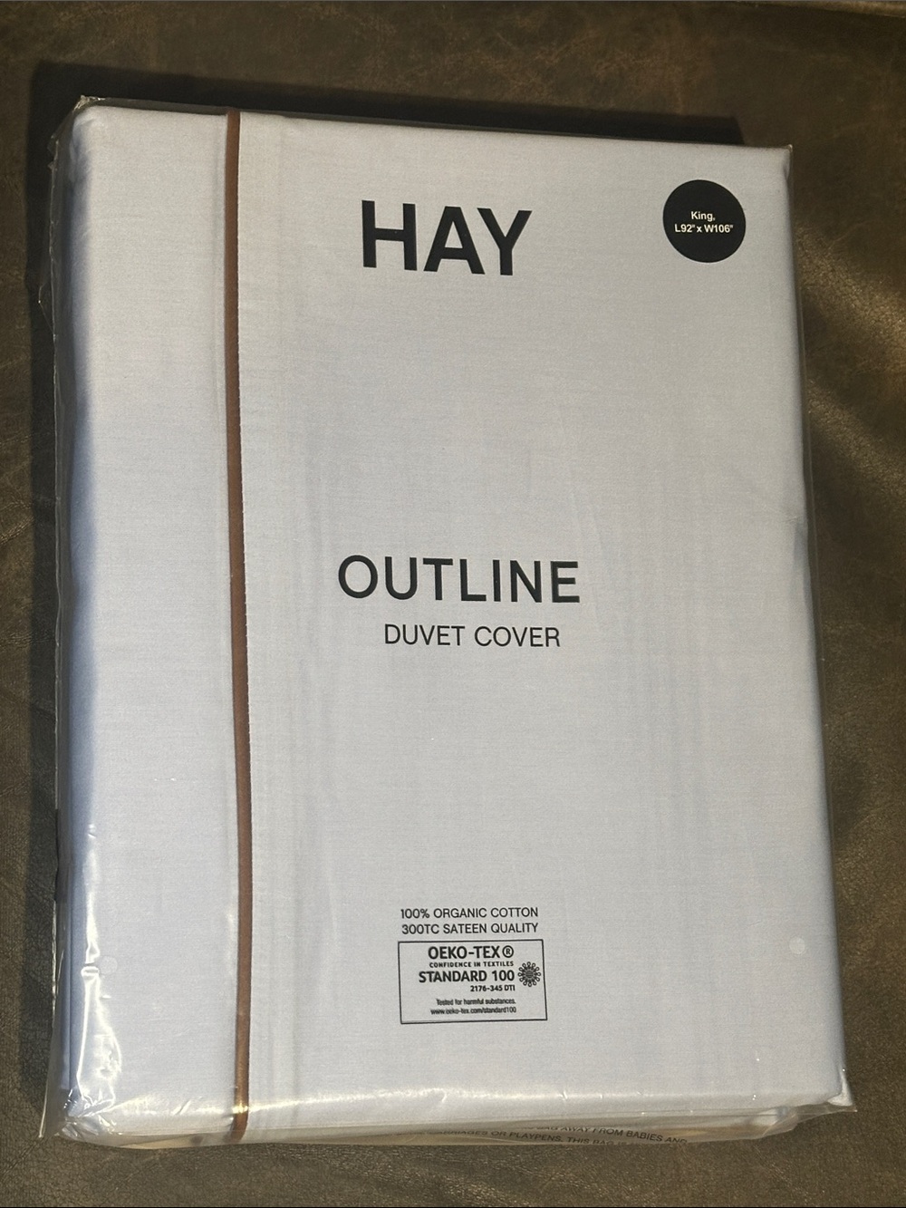 HAY Outline Duvet Cover in Soft Blue